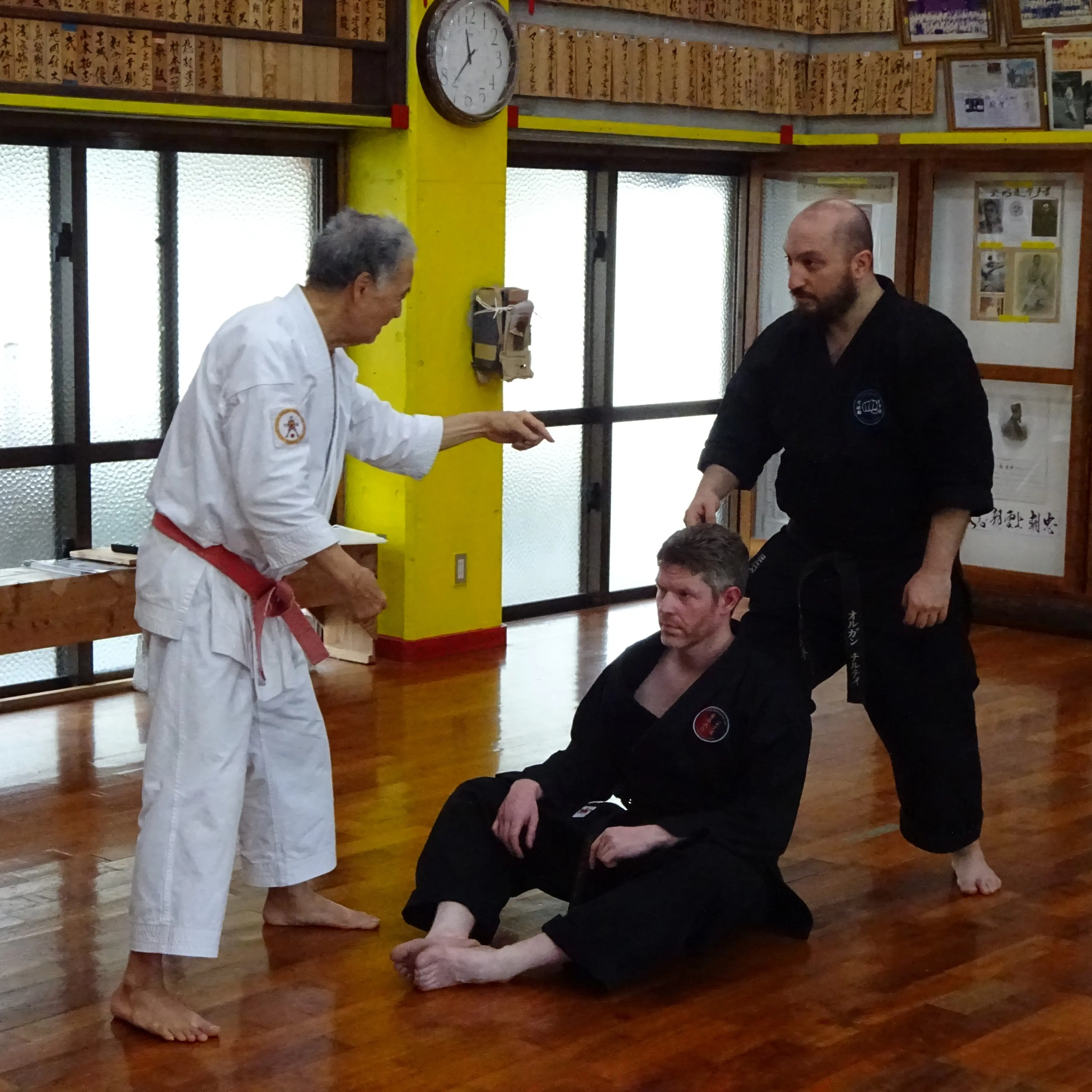 Olgun Tiltay in Okinawa with Tetsuhiro Hokama Sensei [10th Dan] Gojuryu Karate